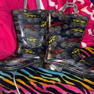 Colorful Monster Truck Rain Boots